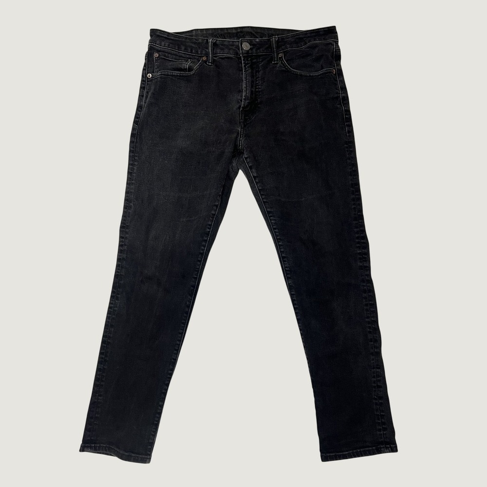 American Eagle AirFlex+ 34x30 Skinny Jeans Mens Black Faded Denim Stretch Pants
